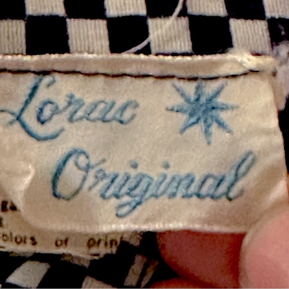 Lorac‎ Original Vintage 1970s 1980s Union Made Blue White Gingham Plaid Necktie - Picture 14 of 16